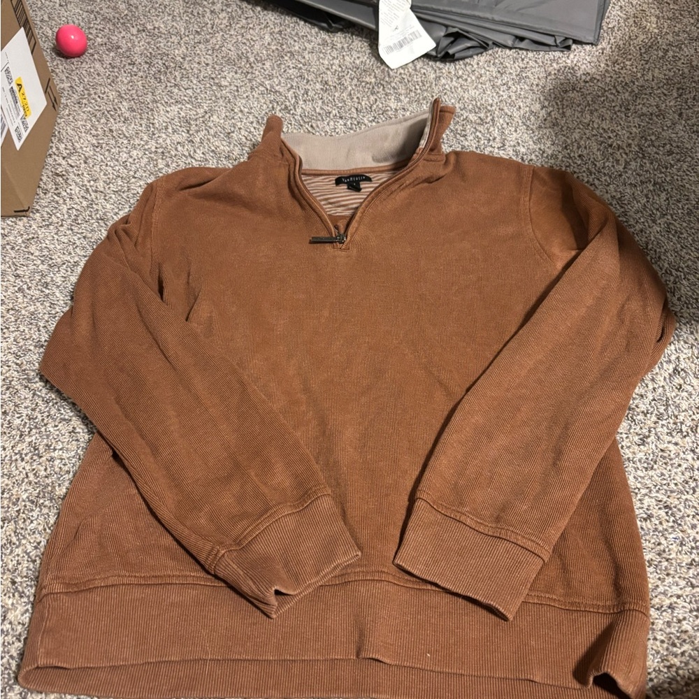 Mens Van Huessen Quarter Zip sz Medium